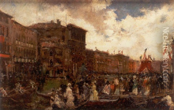 Venecia Oil Painting - Francisco Pradilla y Ortiz