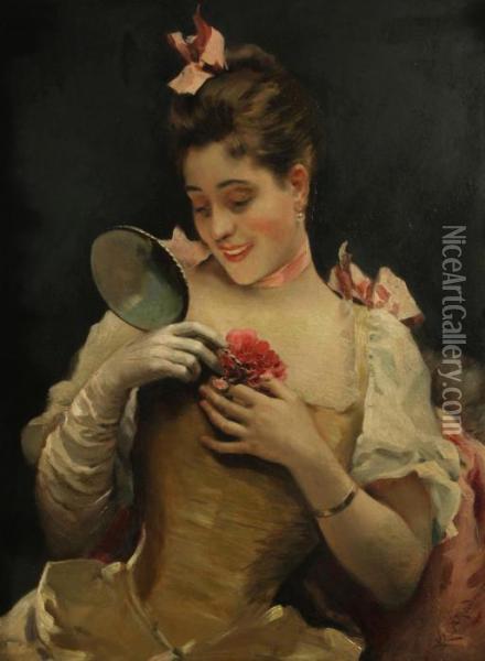 Portrait Of Aline Masson Oil Painting - Raimundo de Madrazo y Garreta