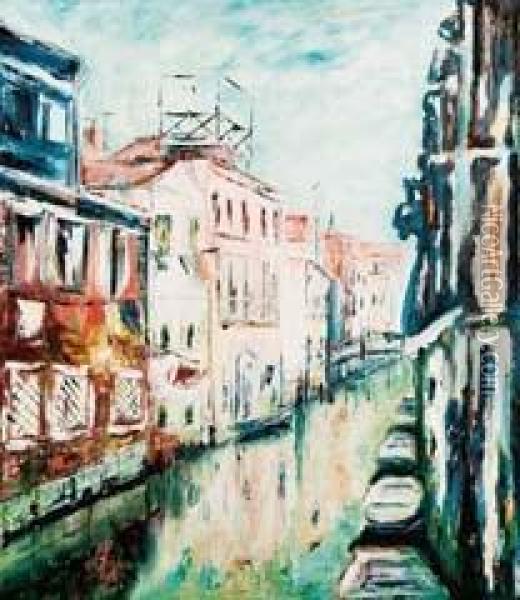 Canale Di Venezia Oil Painting - Maria Tagliapietra