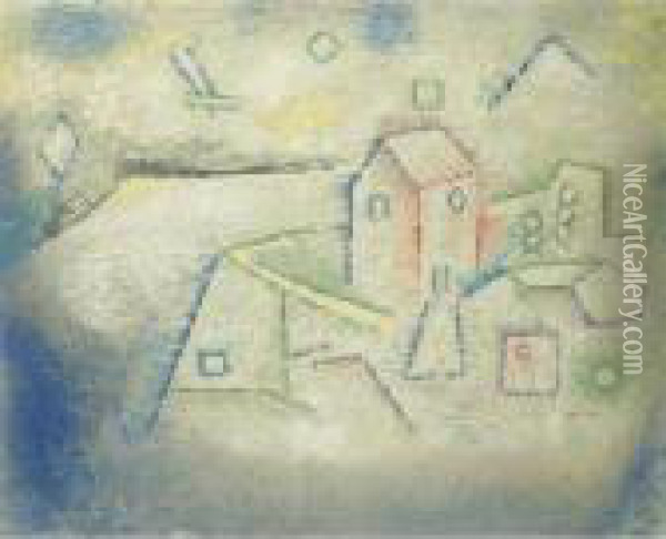Property From A Private Collection, Usa
 

 
 
 

 
 Landhaus Im Norden (country House In The North) Oil Painting - Paul Klee