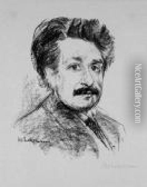 Portrat Albert Einstein Oil Painting - Max Liebermann
