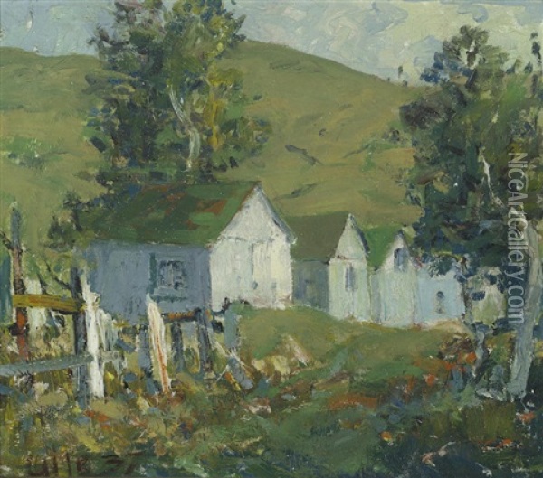 Hillside Homes Oil Painting - Selden Connor Gile