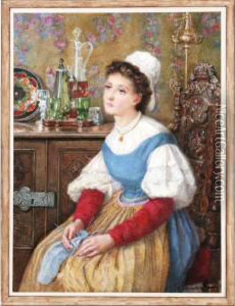 Daydreaming Oil Painting - Catherine Adelaide Sparkes