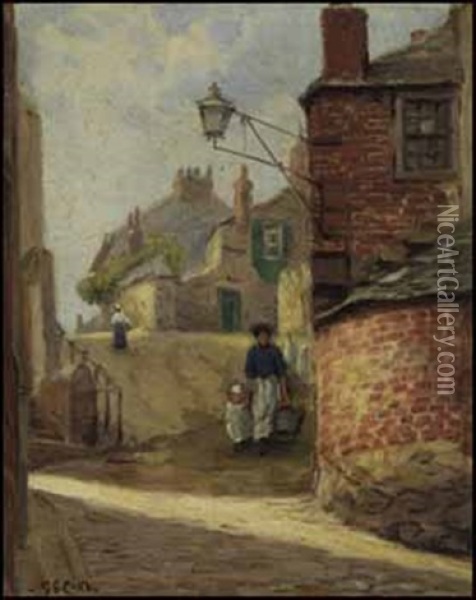 Barnoon Hill, St. Ives, Cornwall Oil Painting - Gertrude E. Spurr Cutts