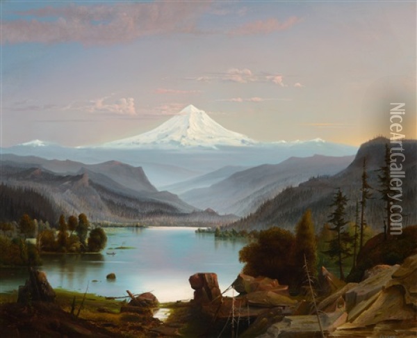 Mt. Hood, Northwest Coast Oil Painting - William Samuel Parrott