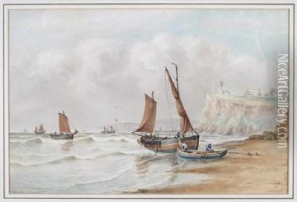 Tynemouth 1881 Oil Painting - John Francis Branegan