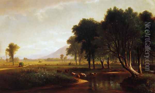 Artist Brook, North Conway, New Hampshire Oil Painting - Benjamin Champney
