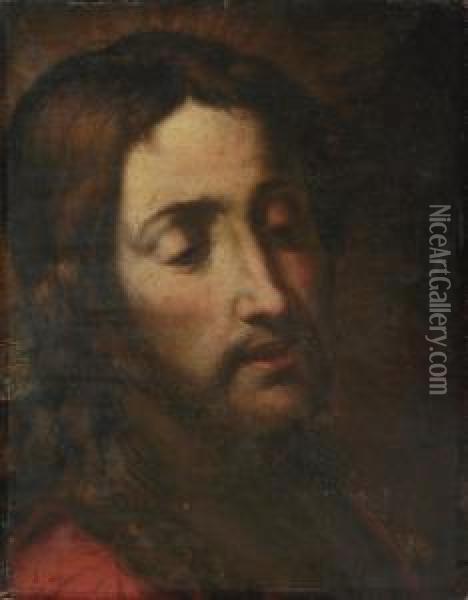 The Head Of Christ Oil Painting - Giulio Cesare Procaccini