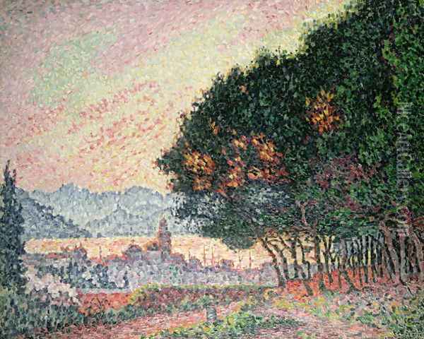 Forest near St. Tropez, 1902 Oil Painting - Paul Signac