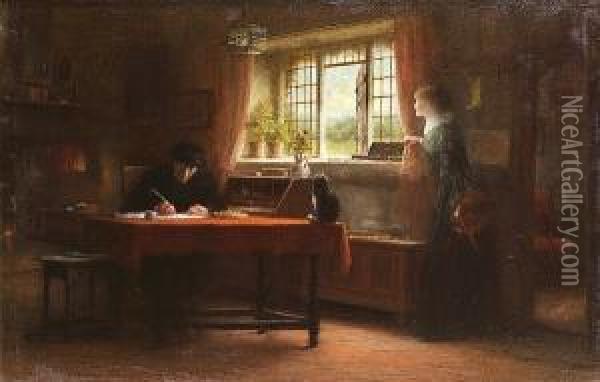 The Vicar's Daughter Oil Painting - Frederick Daniel Hardy