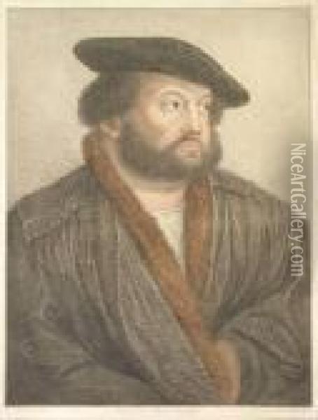Portrait Of Han Holbein Oil Painting - Francesco Bartolozzi