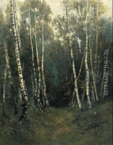 Birkeskov Oil Painting - Louis Aime Japy