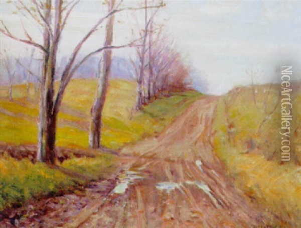 Path Through The Landscape Oil Painting - Alexis Jean Fournier