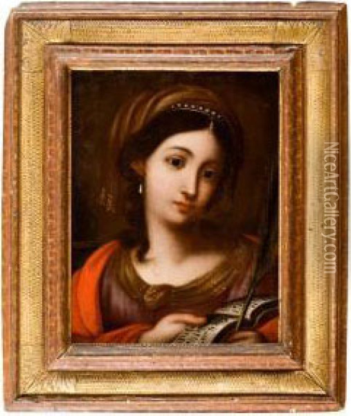 Santa Cecilia Oil Painting - Ettore Romano