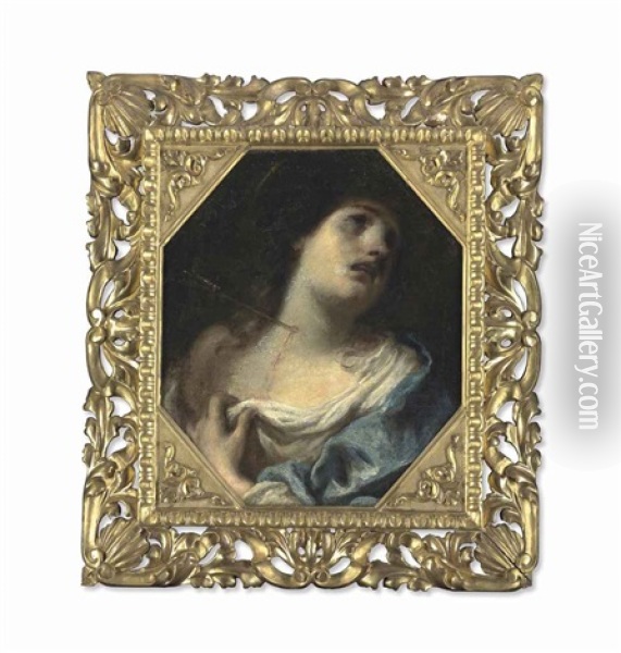 Saint Ursula Oil Painting - Francesco (Cecco Bravo) Montelatici