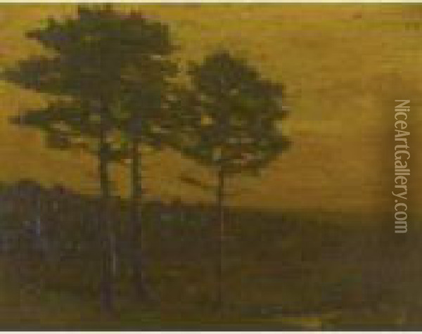 Group Of Pines Oil Painting - Charles Warren Eaton