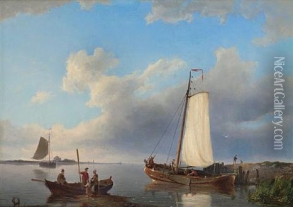 Early Evening Oil Painting - Pieter Cornelis Dommershuijzen