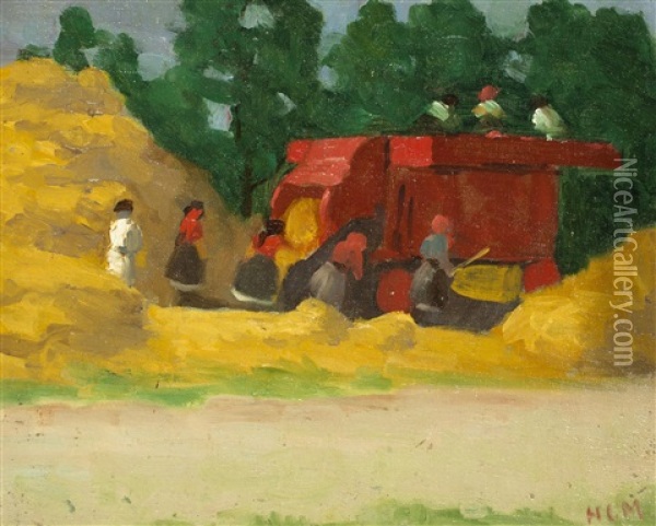 Rote Drescherin Oil Painting - Herbert Masaryk