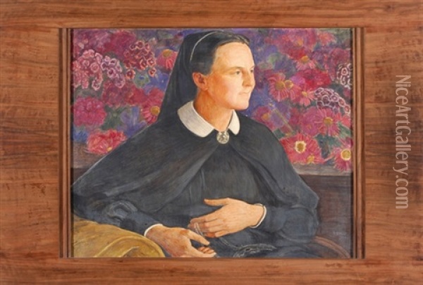 Portrat Einer Diakonissin Aus Bern Oil Painting - Ernest Bieler