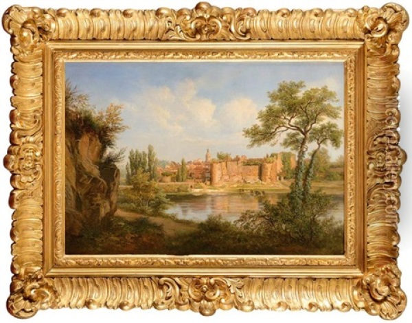 Le Chateau En Ruine Oil Painting - Edouard Jean Marie Hostein