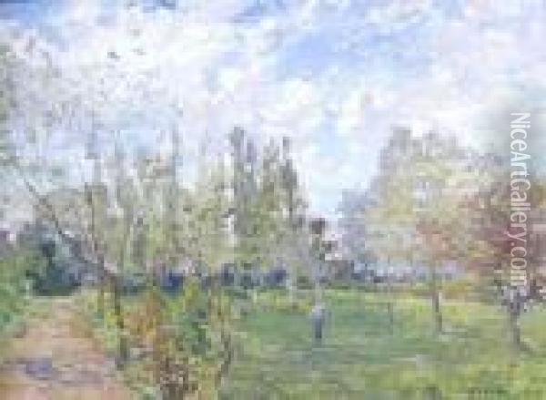Amongst The Trees Oil Painting - Henry-Eugene Delacroix