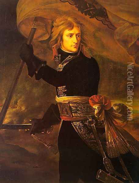 Napoleon Bonaparte on Arcole Bridge on 17 November 1796 Oil Painting - Antoine-Jean Gros