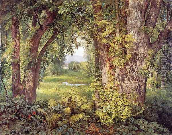 Into the Woods Oil Painting - William Trost Richards