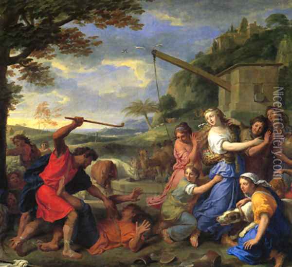 Daughters of Jethro Oil Painting - Charles Le Brun