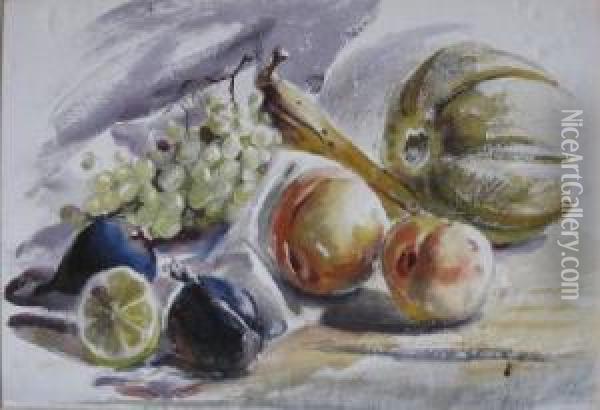 Still-life Of Fruit Oil Painting - Henry George Keller