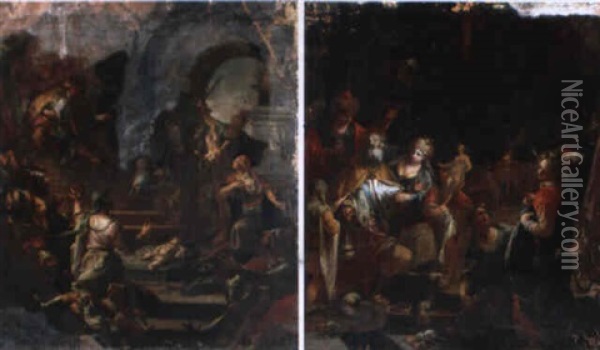 Le Jugement De Salomon Oil Painting - Francesco Salvator Fontebasso