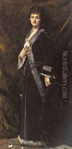 Duran Emile Auguste Carolus A Portrait Of Helena Modjeska Chlapowski Oil Painting - Carolus Duran Charles Emile