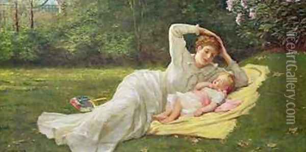 The First Born 1875 Oil Painting - Phillip Richard Morris