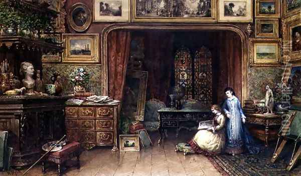 The Artists Studio Oil Painting - William Wyld