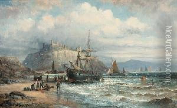 After A Gale Oil Painting - Hubert Thornley