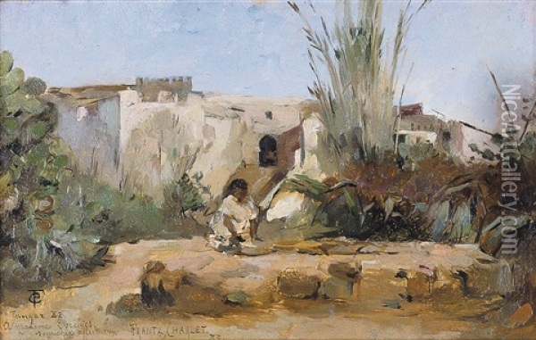 Gezicht Te Tanger Oil Painting - Frantz Charlet