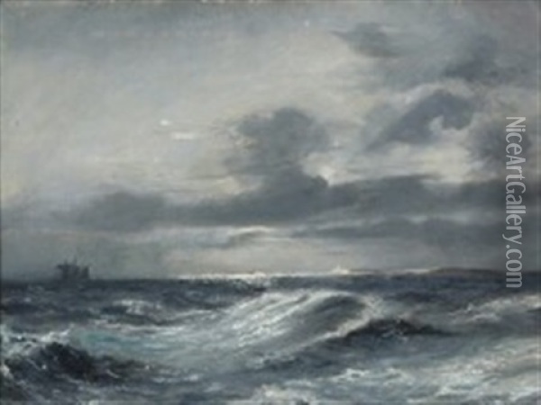 Rough Seas Oil Painting - Christian Frederic Eckardt