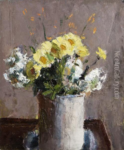 Flowers In A White Mug Oil Painting - Roderic O'Conor