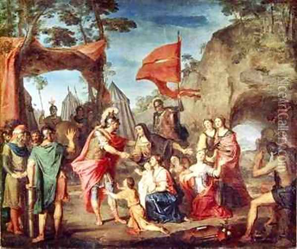 Coriolanus in the Volscian Camp Oil Painting - Louis M. Tocque