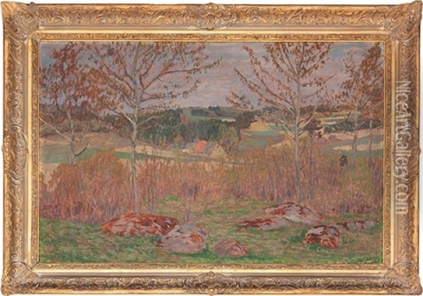 Landscape From Policka Oil Painting - Antonin Hudecek