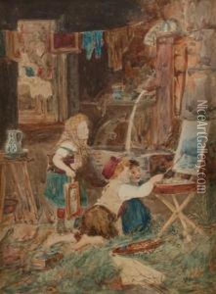 The Art Class Oil Painting - Meyer Georg von Bremen