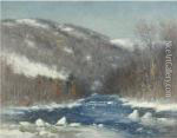 Breaking Ice Oil Painting - Joseph H. Greenwood