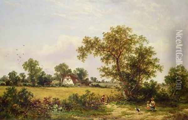 Essex Landscape Oil Painting - James Edwin Meadows