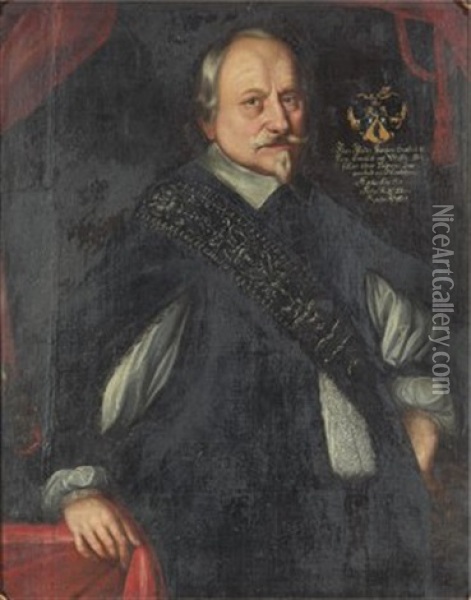 Portratt Av Stathallare Peder Larsson Alebeck, Adlad Orneklou Oil Painting - Jacob Heinrich Elbfas