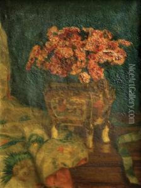 Jarron Con Flores Oil Painting - Malva Schalek