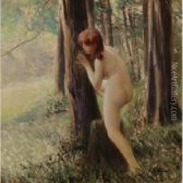 Wood Nymph Oil Painting - Emile Friant