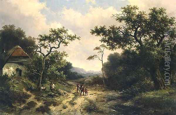 Country Landscape Oil Painting - Barend Cornelis Koekkoek