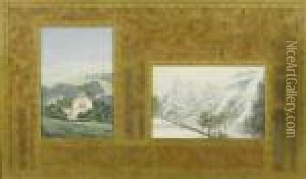 Two Swiss Landscapes Oil Painting - Charles L'Eplattenier