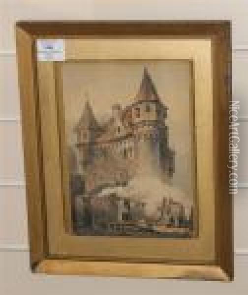 Continental Town Scene Oil Painting - Samuel Prout