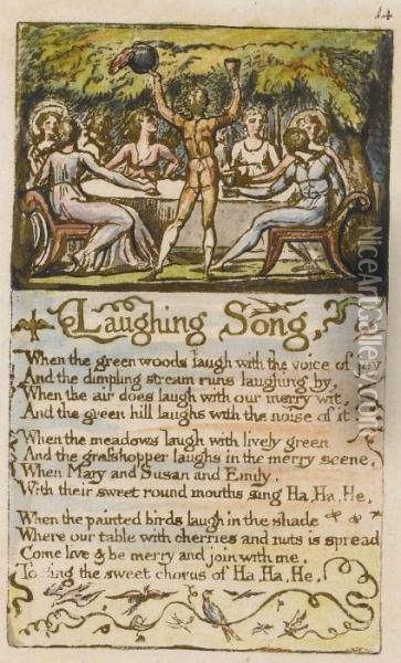 Laughing Song Oil Painting - William Blake