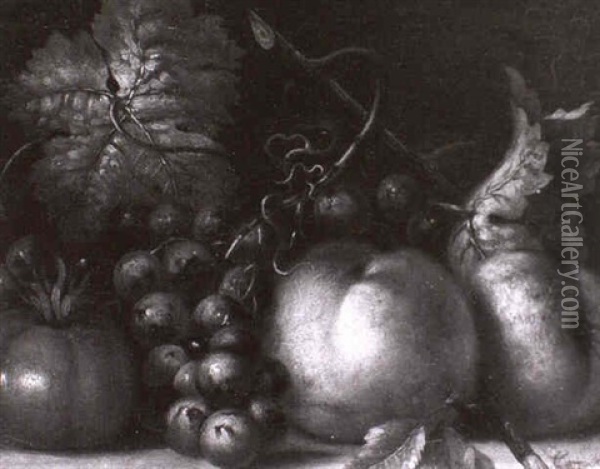 Fr_chtestilleben- Trauben, Apfeln Und Tomate Oil Painting - Joseph Correggio